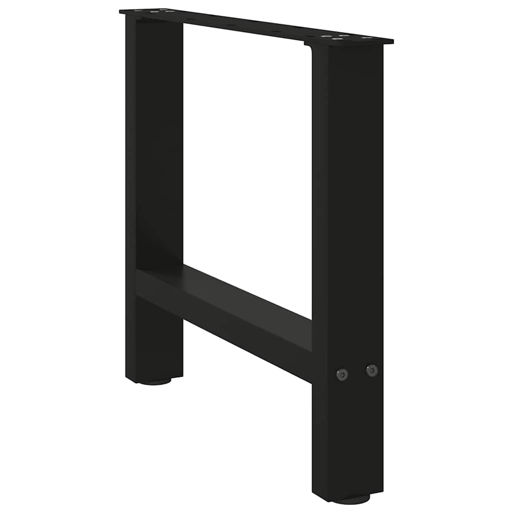 Gambe per Tavolino Nero 2 pz 60x(42-43) cm Acciaio - homemem39