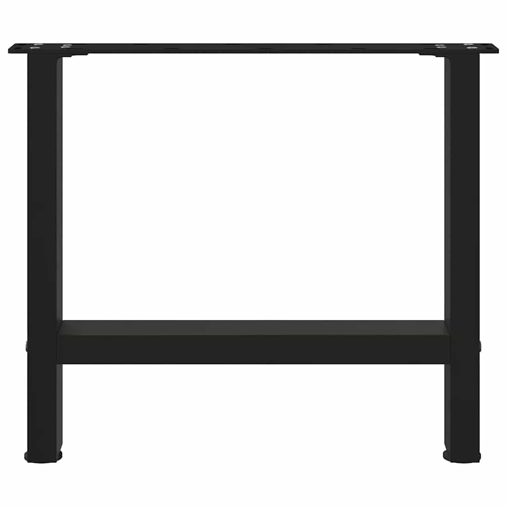 Gambe per Tavolino Nero 2 pz 60x(42-43) cm Acciaio - homemem39