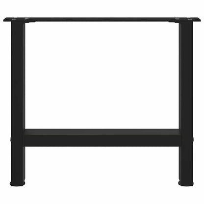 Gambe per Tavolino Nero 2 pz 60x(42-43) cm Acciaio - homemem39