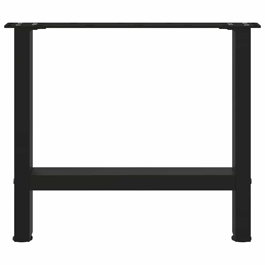 Gambe per Tavolino da Caffè Nere 2 pz 60x(42-43) cm Acciaio