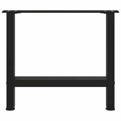 Gambe per Tavolino da Caffè Nere 2 pz 60x(42-43) cm Acciaio