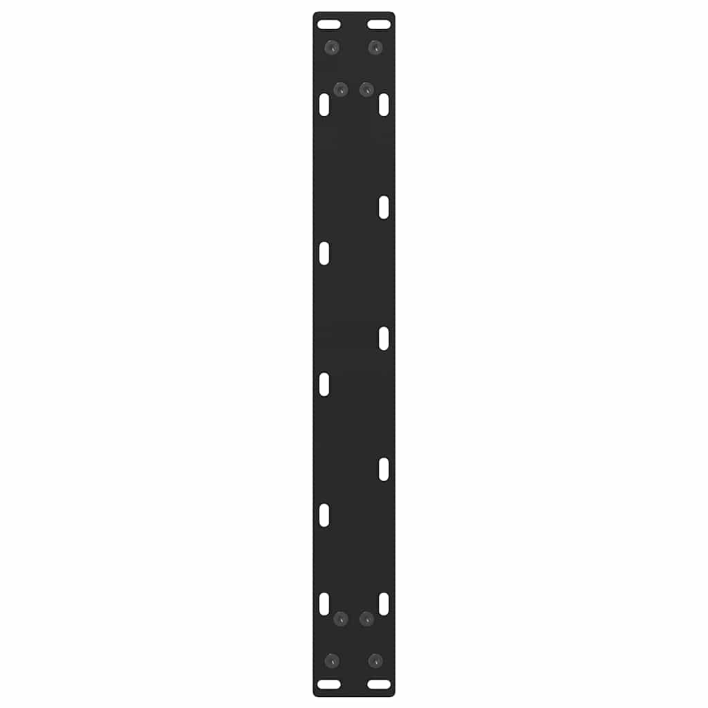 Gambe per Tavolino da Caffè Nere 2 pz 60x(42-43) cm Acciaio