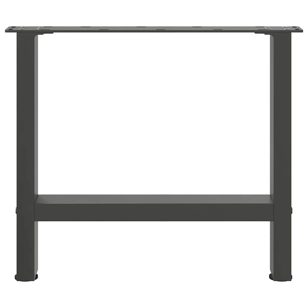 Gambe per Tavolino Antracite 2 pz 60x(42-43) cm Acciaio - homemem39