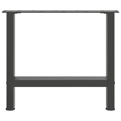 Gambe per Tavolino Antracite 2 pz 60x(42-43) cm Acciaio - homemem39