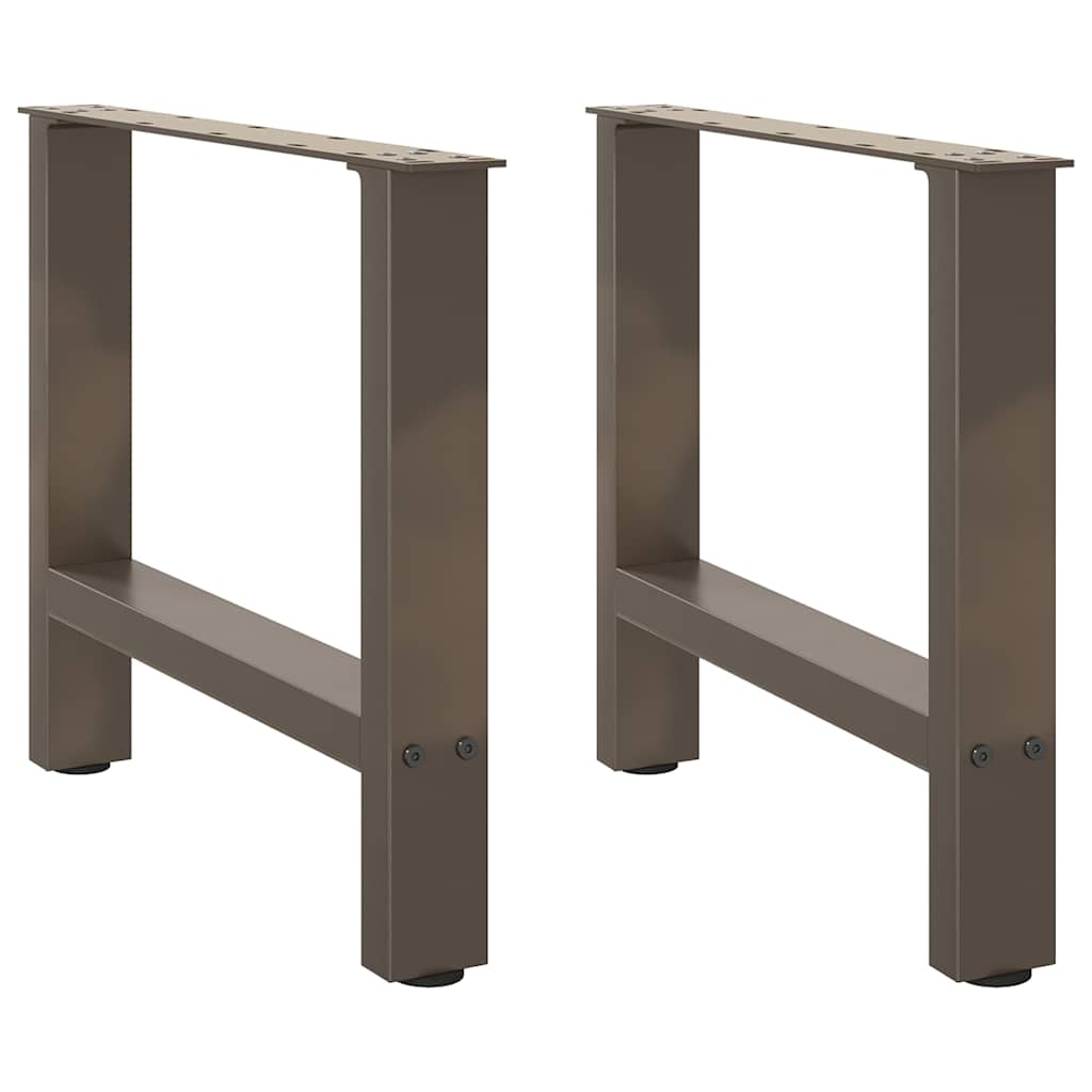 Gambe per Tavolino Naturale 2 pz 60x(42-43) cm Acciaio - homemem39