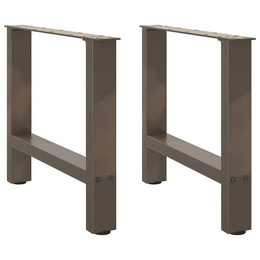 Gambe per Tavolino Naturale 2 pz 60x(42-43) cm Acciaio - homemem39