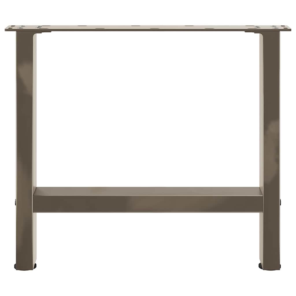 Gambe per Tavolino da Caffè Naturale 2 pz 60x(42-43) cm Acciaio