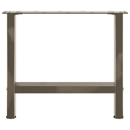 Gambe per Tavolino da Caffè Naturale 2 pz 60x(42-43) cm Acciaio