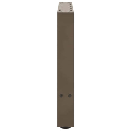 Gambe per Tavolino da Caffè Naturale 2 pz 60x(42-43) cm Acciaio