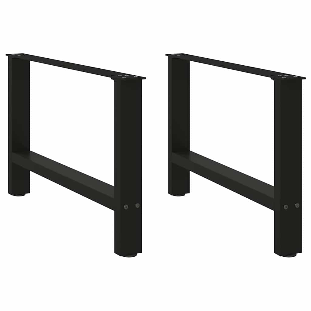 Gambe per Tavolino Nero 2 pz 70x(42-43) cm Acciaio - homemem39