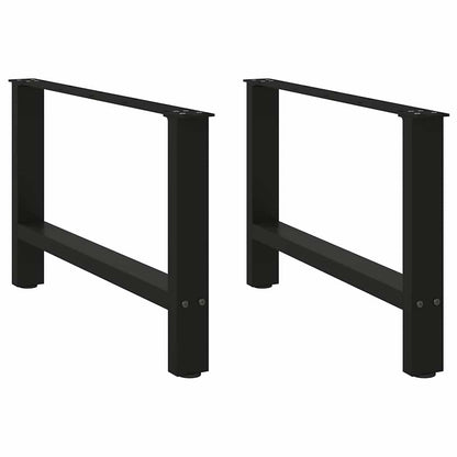 Gambe per Tavolino Nero 2 pz 70x(42-43) cm Acciaio - homemem39