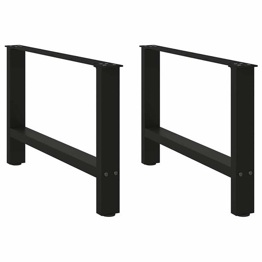 Gambe per Tavolino Nero 2 pz 70x(42-43) cm Acciaio - homemem39