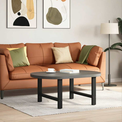 Gambe per Tavolino Nero 2 pz 70x(42-43) cm Acciaio - homemem39