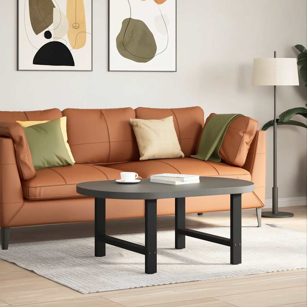 Gambe per Tavolino da Caffè Nere 2 pz 70x(42-43) cm Acciaio