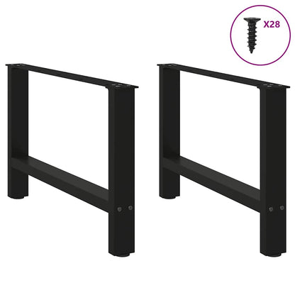 Gambe per Tavolino da Caffè Nere 2 pz 70x(42-43) cm Acciaio