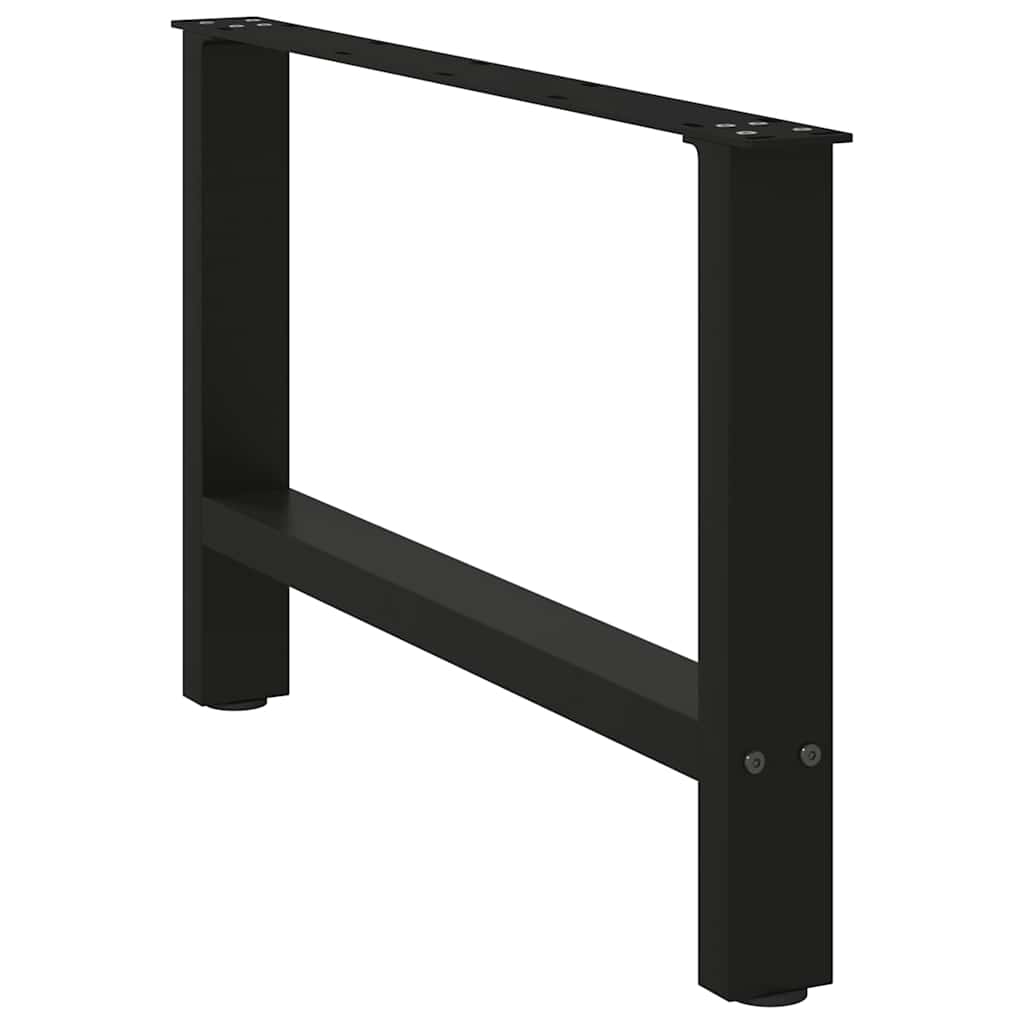 Gambe per Tavolino Nero 2 pz 70x(42-43) cm Acciaio - homemem39