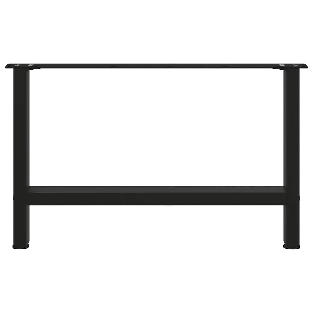Gambe per Tavolino da Caffè Nere 2 pz 70x(42-43) cm Acciaio