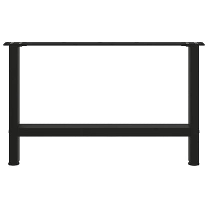 Gambe per Tavolino da Caffè Nere 2 pz 70x(42-43) cm Acciaio