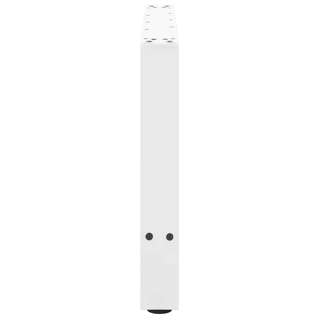 Gambe per Tavolino da Caffè Bianche 2 pz 70x(42-43) cm Acciaio
