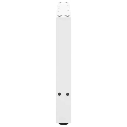 Gambe per Tavolino da Caffè Bianche 2 pz 70x(42-43) cm Acciaio