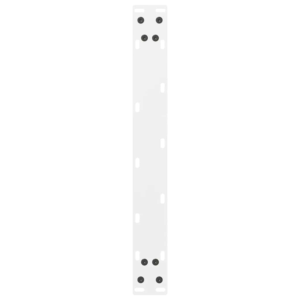 Gambe per Tavolino da Caffè Bianche 2 pz 70x(42-43) cm Acciaio