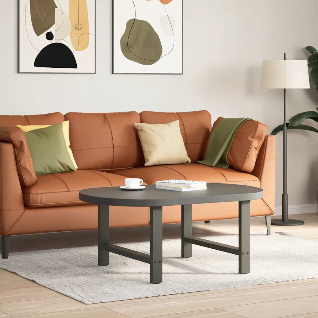 Gambe per Tavolino Antracite 2 pz 70x(42-43) cm Acciaio - homemem39