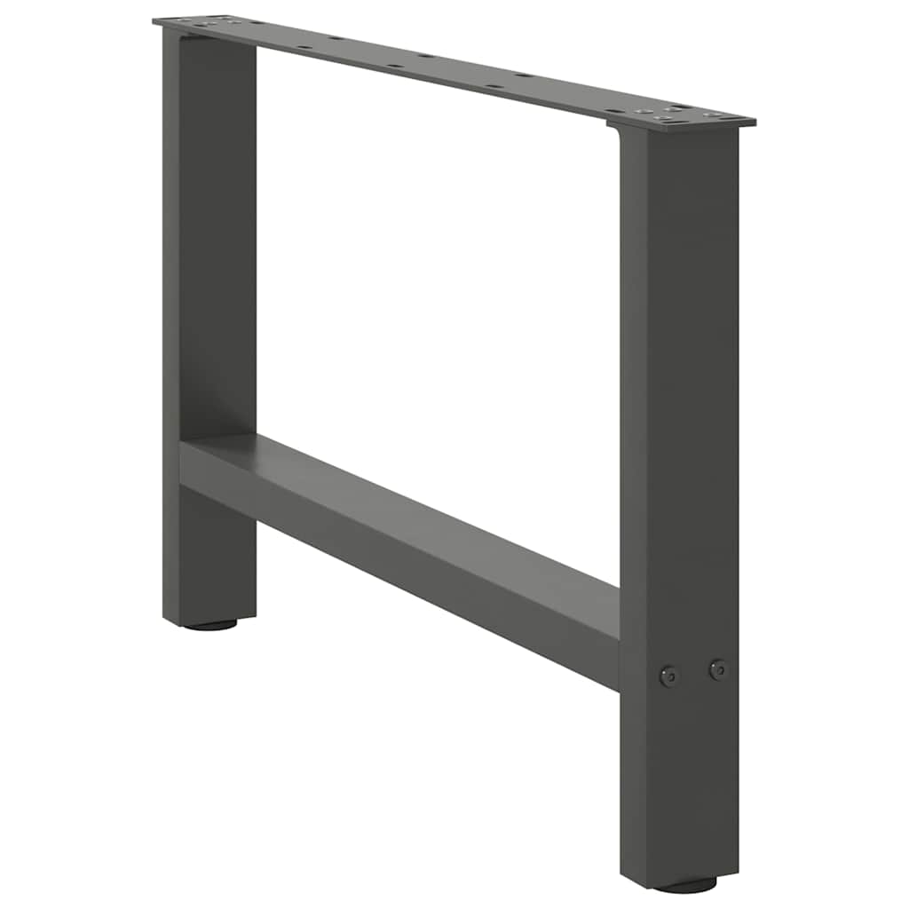 Gambe per Tavolino Antracite 2 pz 70x(42-43) cm Acciaio - homemem39
