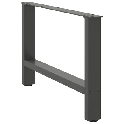 Gambe per Tavolino Antracite 2 pz 70x(42-43) cm Acciaio - homemem39