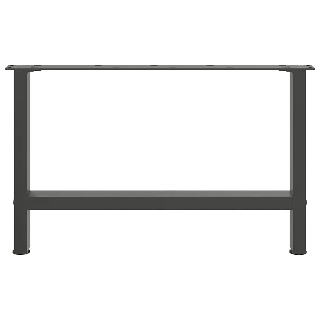 Gambe per Tavolino Antracite 2 pz 70x(42-43) cm Acciaio - homemem39
