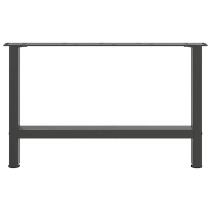 Gambe per Tavolino Antracite 2 pz 70x(42-43) cm Acciaio - homemem39