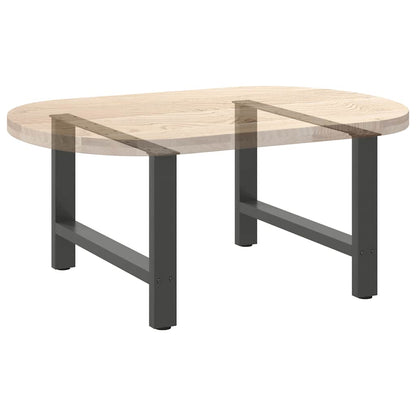 Gambe per Tavolino Antracite 2 pz 70x(42-43) cm Acciaio - homemem39