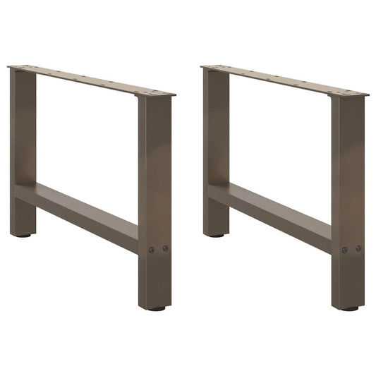 Gambe per Tavolino Naturale 2 pz 70x(42-43) cm Acciaio - homemem39