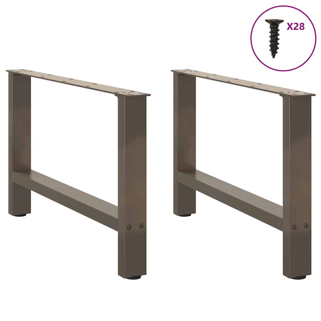 Gambe per Tavolino Naturale 2 pz 70x(42-43) cm Acciaio - homemem39