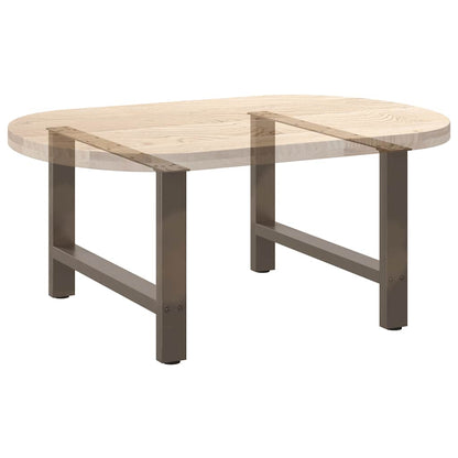 Gambe per Tavolino Naturale 2 pz 70x(42-43) cm Acciaio - homemem39