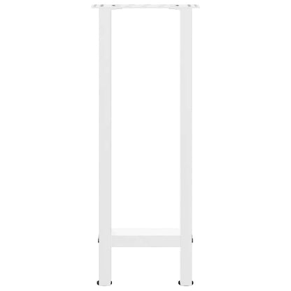 Gambe per Tavolo Consolle Bianche 2 pz 28x(72-73) cm Acciaio
