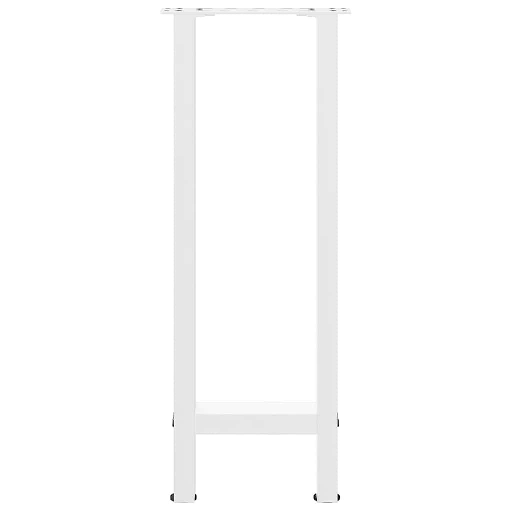 Gambe per Tavolo Consolle Bianche 2 pz 28x(72-73) cm Acciaio