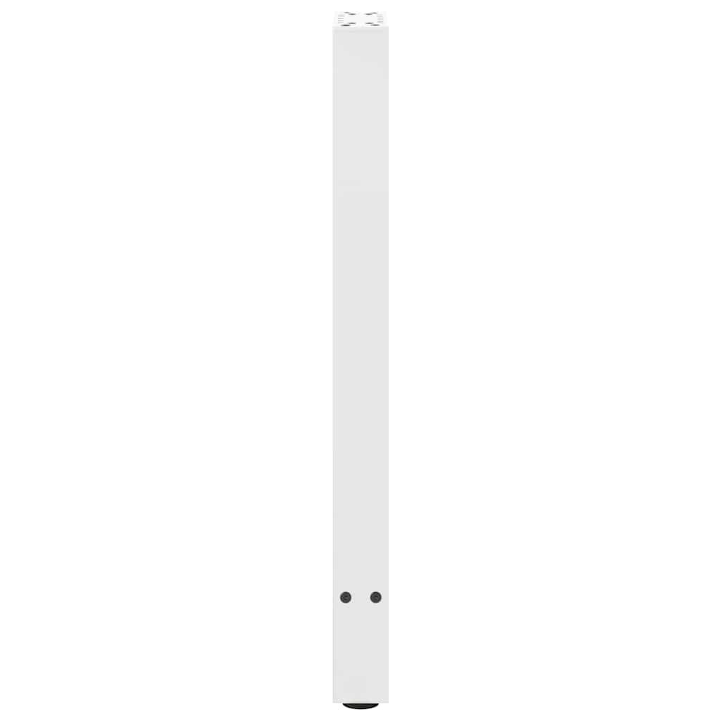 Gambe per Tavolo Consolle Bianche 2 pz 28x(72-73) cm Acciaio