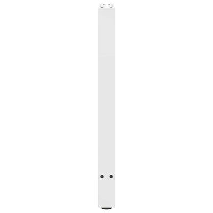 Gambe per Tavolo Consolle Bianche 2 pz 28x(72-73) cm Acciaio