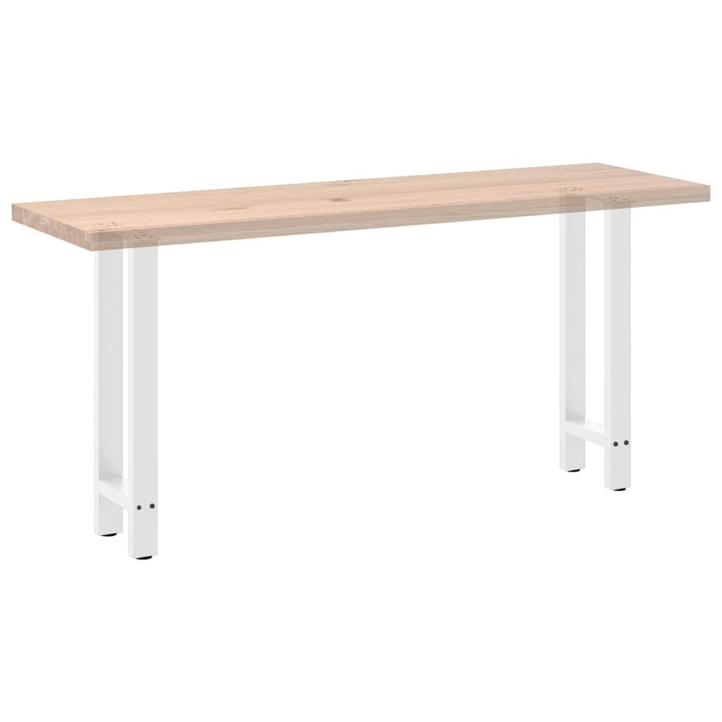 Gambe per Tavolo Consolle Bianche 2 pz 28x(72-73) cm Acciaio