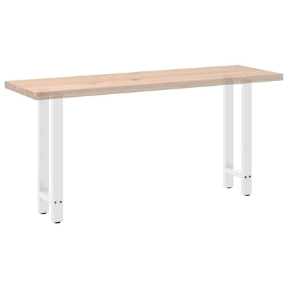 Gambe per Tavolo Consolle Bianche 2 pz 28x(72-73) cm Acciaio
