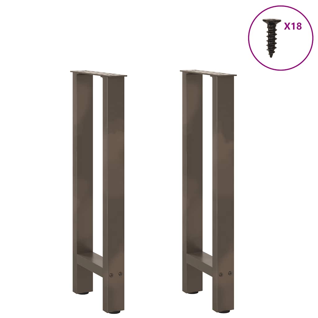 Gambe per Tavolino Naturale 2 pz 28x(72-73) cm Acciaio - homemem39