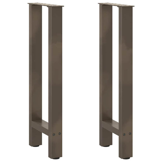 Gambe per Tavolino Naturale 2 pz 38x(72-73) cm Acciaio