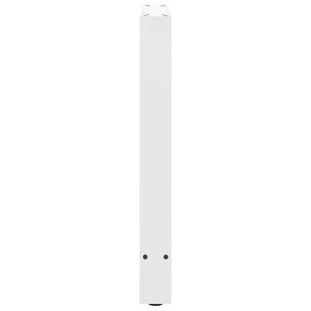 Gambe per tavolo da pranzo bianche 2 pz 50x(72-73)cm in acciaio