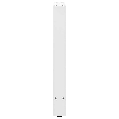 Gambe per tavolo da pranzo bianche 2 pz 50x(72-73)cm in acciaio