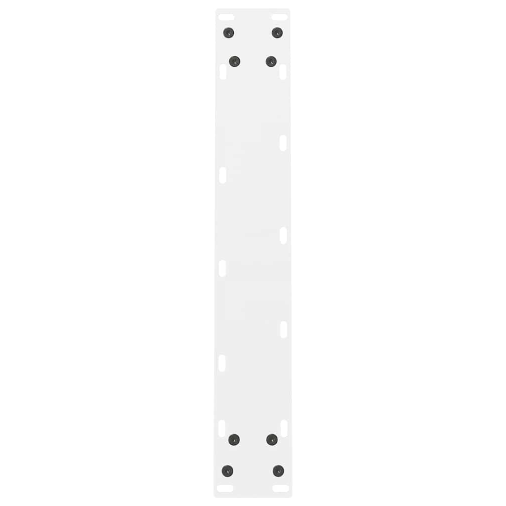 Gambe per tavolo da pranzo bianche 2 pz 50x(72-73)cm in acciaio