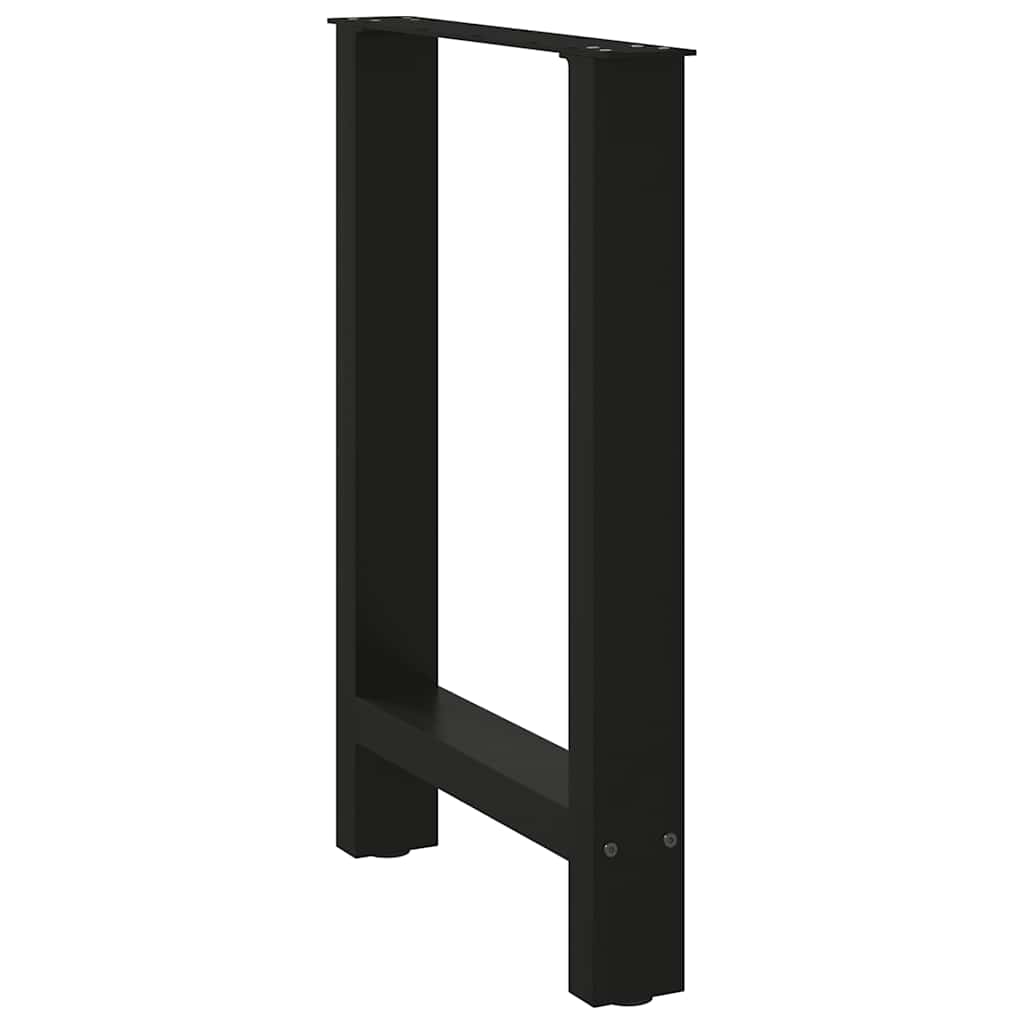 Gambe per Tavolino Nero 2 pz 60x(72-73) cm Acciaio - homemem39