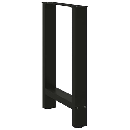 Gambe per Tavolino Nero 2 pz 60x(72-73) cm Acciaio - homemem39