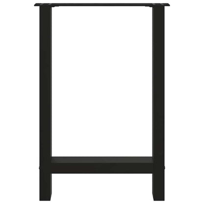 Gambe per tavolo da pranzo nere 2 pz 60x(72-73) cm in acciaio