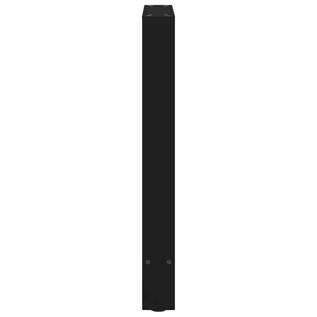 Gambe per Tavolino Nero 2 pz 60x(72-73) cm Acciaio - homemem39
