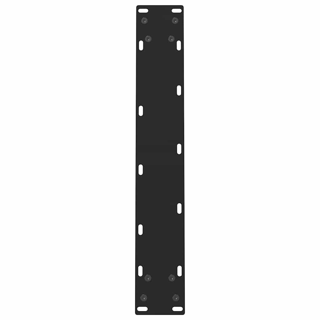 Gambe per tavolo da pranzo nere 2 pz 60x(72-73) cm in acciaio